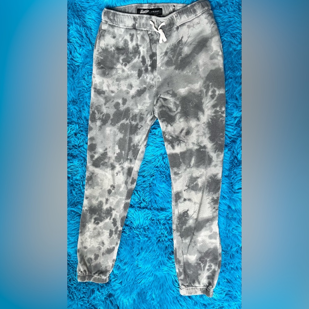 Grey tie die sweat pant joggers mens size medium